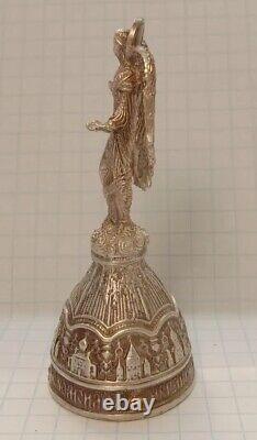 Antique Church Bell Silver 84 Orthodox Angel Citrines Imperial Russian 1908-1917