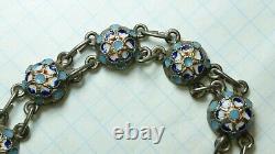 Antique Empire Russian Sterling Silver 84 Women's Jewelry Bracelet Enamel 13 g