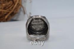 Antique IMPERIAL ring 19t 1915 Men Emperor Tsar Nicholas II coin Silver