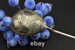 Antique IMPERIAL russian 84 SILVER TEASPOON Faberge design handmade vtg jewelry