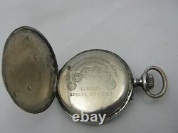 Antique Imperial Russ Silver Niello Pocket Watch Romanov Family