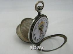 Antique Imperial Russ Silver Niello Pocket Watch Romanov Family