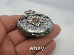 Antique Imperial Russ Silver Niello Pocket Watch Romanov Family