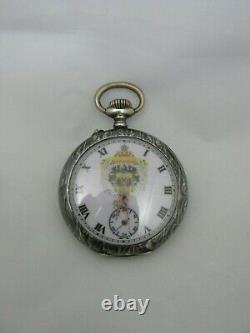 Antique Imperial Russ Silver Niello Pocket Watch Romanov Family