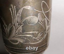 Antique Imperial Russian 84 Silver Aleksandr Krivovichev Kiddush engraved cup