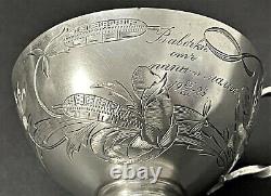 Antique Imperial Russian 84 Silver Engraved Cup (A. Golovin)