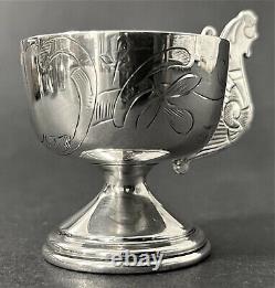 Antique Imperial Russian 84 Silver Engraved Cup (I. Prokofyev)