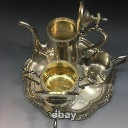 Antique Imperial Russian 84 Silver Tea Set Service Tsar