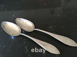 Antique Imperial Russian 84 Silver Two Dining Spoons Vilna 127 Gr