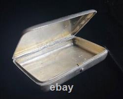 Antique Imperial Russian 84 Sterling Silver Cigarette Box