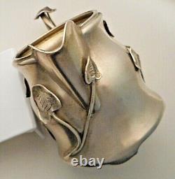 Antique Imperial Russian Art Nouveau Leafy Vine Silver Creamer Moscow 5.7 ozt