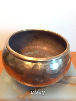 Antique Imperial Russian Brass Hand Hammered Bowl