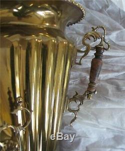 Antique Imperial Russian Brass Samovar Tula by V. Batashev 1890's