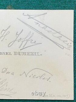 Antique Imperial Russian Card Signed Grand Duke Grand Duchess Anastasia & Helen