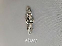 Antique Imperial Russian Empire Silver Victorian Pin with Pearls, Mark 84 2H