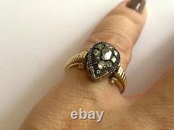 Antique Imperial Russian Faberge 14k 56 Solid Gold Diamond Ring Author's