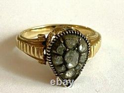 Antique Imperial Russian Faberge 14k 56 Solid Gold Diamond Ring Author's