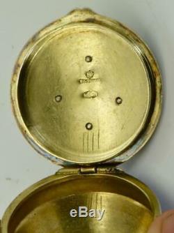 Antique Imperial Russian Faberge 84 silver&Guilloche transparent enamel pill box