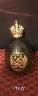 Antique Imperial Russian Faberge Bronze Silver Easter Egg