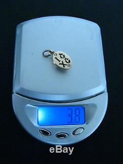 Antique Imperial Russian Faberge Miniature Gold Egg Pendant Charm