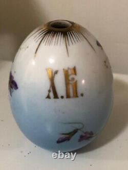 Antique Imperial Russian Factory Porcelain Easter Egg X. B