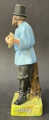 Antique Imperial Russian Gardner Porcelain Balalaika Player