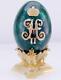 Antique Imperial Russian Gilt Silver, Malachite Easter Egg By Michael Perkhin