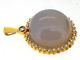 Antique Imperial Russian Gold, Pearls, Diamond, Blue Chalcedony Pendant