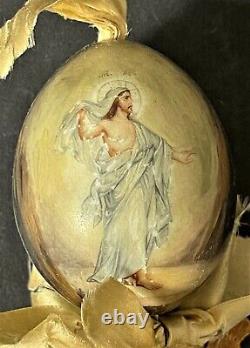 Antique Imperial Russian Hand Painted XB Porcelain Easter Egg (Hammer Galleries)