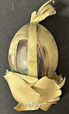 Antique Imperial Russian Hand Painted XB Porcelain Easter Egg (Hammer Galleries)