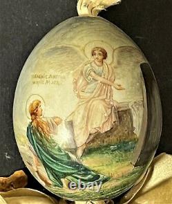 Antique Imperial Russian Hand Painted XB Porcelain Easter Egg (Hammer Galleries)