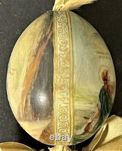 Antique Imperial Russian Hand Painted XB Porcelain Easter Egg (Hammer Galleries)