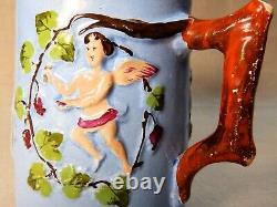Antique Imperial Russian Kuznetsov Porcelain Tea cup. To company. Angels. Cupids