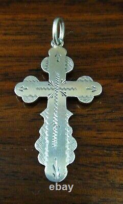 Antique Imperial Russian Orthodox / Christian Cross Pendant in 56 / 14K Gold