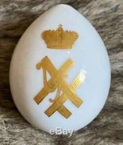 Antique Imperial Russian Porcelain Royal Easter Egg Tsarevich Alexei Romanov