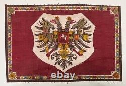 Antique Imperial Russian Romanov Double Headed Eagle Flag Tsar Alexander III