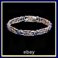 Antique Imperial Russian Romanov era bracelet gold sapphires Art Nouveau (7236)