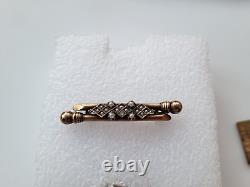 Antique Imperial Russian Rose Gold 56 14K Women Pin Brooch Jewelry