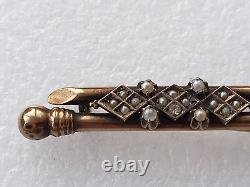 Antique Imperial Russian Rose Gold 56 14K Women Pin Brooch Jewelry