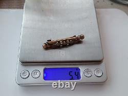 Antique Imperial Russian Rose Gold 56 14K Women Pin Brooch Jewelry