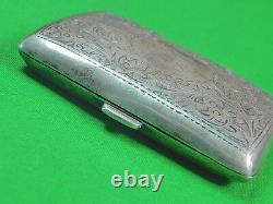 Antique Imperial Russian Russia German British Sterling Silver Cigarette Case
