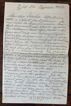 Antique Imperial Russian Signed Letter Grand Duchess Olga Romanov Rygaard