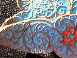 Antique Imperial Russian Silver Enameled Buckle Klingert Hallmark Faberge