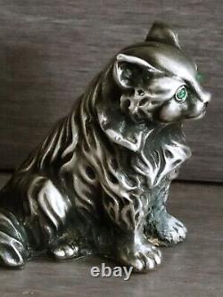 Antique Imperial Russian Silver Figure By In The Form Of A Sitting Dog
