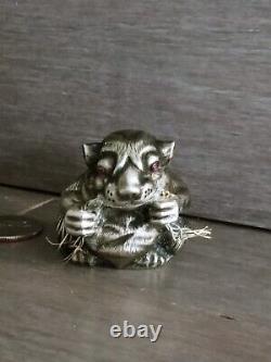 Antique Imperial Russian Silver Figure In The Form Of A Mice Mouse