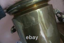 Antique Imperial Russian Soviet Era Brass Samovar 3 Hallmarks