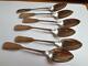 Antique Imperial Russian Sterling Silver 84 Set Of 6 Tea Spoons 175 Gr