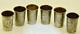 Antique Imperial Russian Vodka Cup Engraved 84 Silver Set Of 6 Pieces C1880's