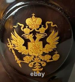 Antique Imperial Russian Winter Palace Wine Glasses Tsar Nicholas Romanov Eagle