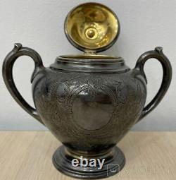 Antique Imperial Sterling Silver 84 Sugar Russian Bowl Gilt Candy Marked Handle